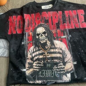 Edgy Graphic Men's Tee - Black & Red